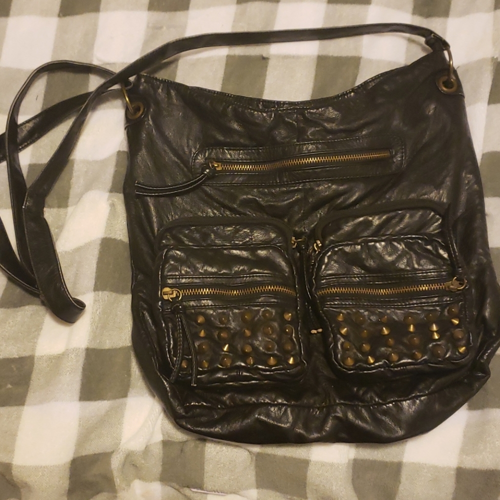 Studded cross body purse